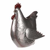 Metalldekoration Henne Silber, 28 x 15 x 30 cm