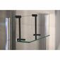 SAPHO 1301-15B függő üvegpolc zuhanyfülkéhez 40 x18 x 12,5 cm, fekete matt