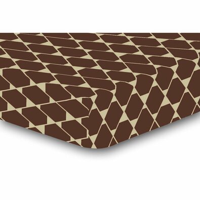 Cearșaf DecoKing Rhombuses,, maro S2, 160 x 200 cm