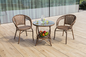Garten-Rattan-Set 1+2, JARUB, Braun