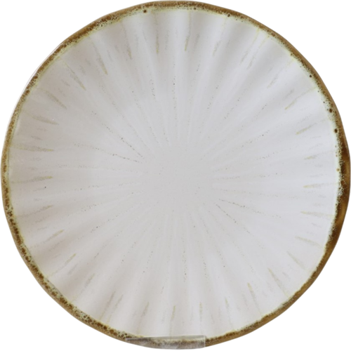 Sada 6 kameninových mělkých talířů Shellure 27 cm