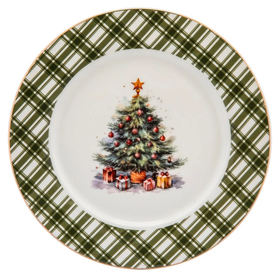 Altom Christmas Tree porcelán desszert tányér 20 cm