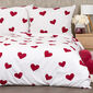 4Home Lenjerie de pat din bumbac Red Hearts , 140x 220 cm, 70 x 90 cm