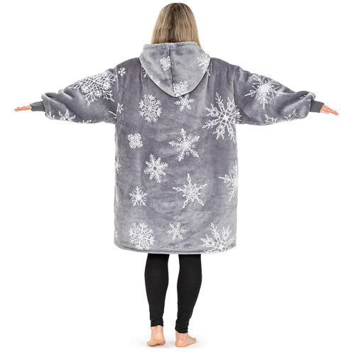 4Home Sweatshirt Lammfelloptik Mikroplüsch Silent Snowfall, Uni M – für Damen