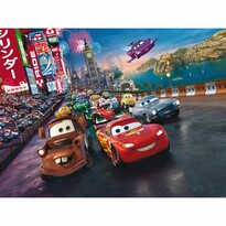 Fototapeta dziecięca XXL Zygzak McQueen i przyjaciele 360 x 270 cm, 4 części Fototapeta dziecięca XXL Zygzak McQueen i przyjaciele 360 x 270 cm, 4 części