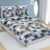 Bellatex Flanelno posteljnino Patchwork modra, 140x 200 cm, 70 x 90 cm