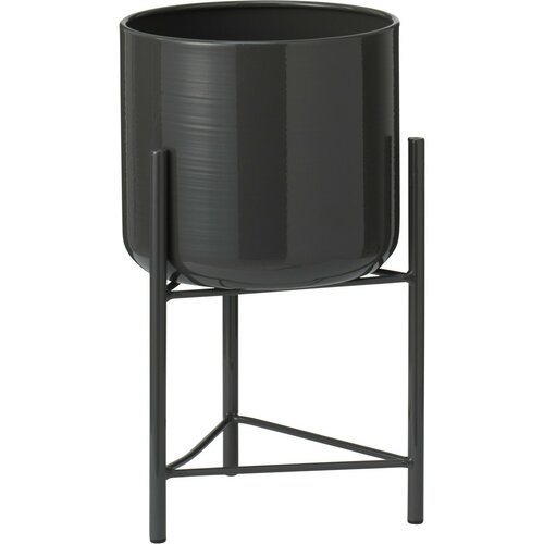 Blumenständer-Set aus Metall Malvaro schwarz, 3 Stück