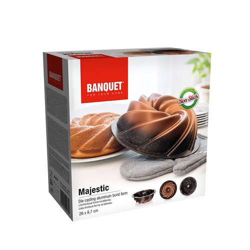 Formă de copt pentru chec Banquet  MAJESTIC, 26 x 8,7 cm