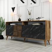 Schrank Milan 2 Walnut and Black Marble