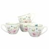4-delni set porcelanových šálkov Flower Garden, 90ml