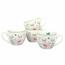 4-delni set porcelanových šálkov Flower Garden, 90ml