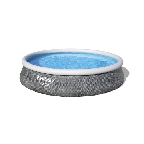 Bestway Aufstellpool mit Filterung Fast Set Ratan, B. 396 cm, H. 84 cm