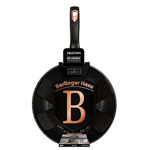 Berlinger Haus Patelnia WOK Black Rose Collection, 28 cm