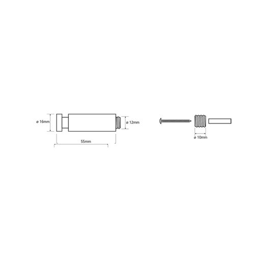 SAPHO XS203 X-Steel obešalnik 5,5 cm, brušenonerjavno jeklo