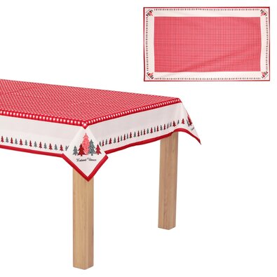 Obrus z motywem świątecznym Choinki, 130 x 220 cm
