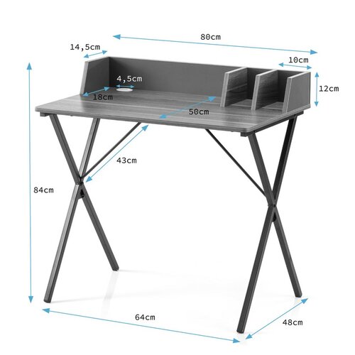 Homede Biurko Glam orzech, 80 x 50 x 84 cm