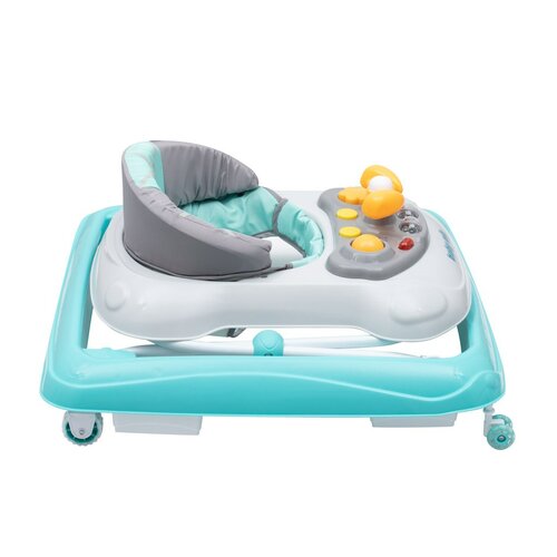 Baby Mix Walker pentru copii cu volan și roți dinsilicon verde, 50 x 44 x 50 cm
