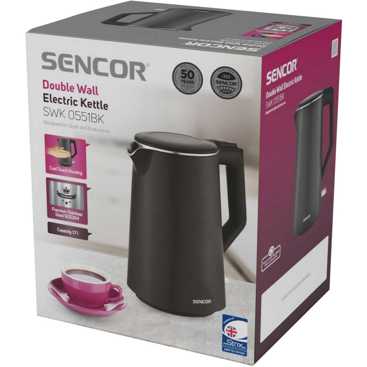 Sencor SWK 0551BK varná kanvica, čierna