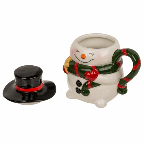 Skodelica s pokrovom Srečni snežak, 300 ml