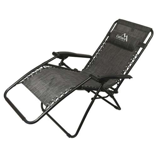 Cattara 13520 Klappbarer Liegestuhl Alicante, Anthrazit, 150 x 66 cm