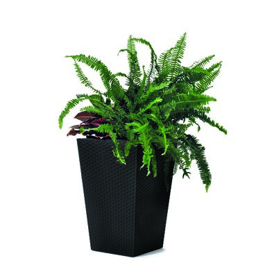 Ketter Pokrov za cvetlični lonec Rattan Planterantracit, 23,6 l, 29 x 44 x 29 cm