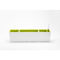 Plastia Ящик для квітів з автополивом Berberis 80, білий+ зелений