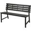 Gartenbank aus Metall Atlanta, 125 x 60 x 81 cm, Polywood