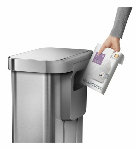 Simplehuman Pojemnik na pedały 55 l, srebrny