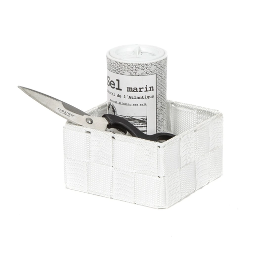 Compactor Úložný organizér do zásuvky S TEX, 12 x 12 x 7 cm, biela