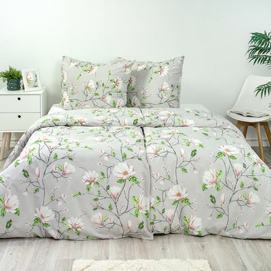 Lenjerie de pat din bumbac Stanex Magnolia, 140 x 220 cm, 70 x 90 cm