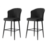 Zestaw krzeseł barowych Rubi Black and Black, 2
