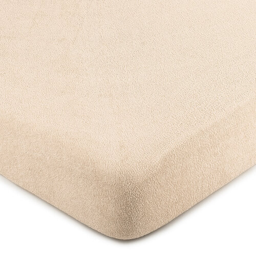 4Home Frottee-Spannbettlaken Beige, 90 x 200 cm