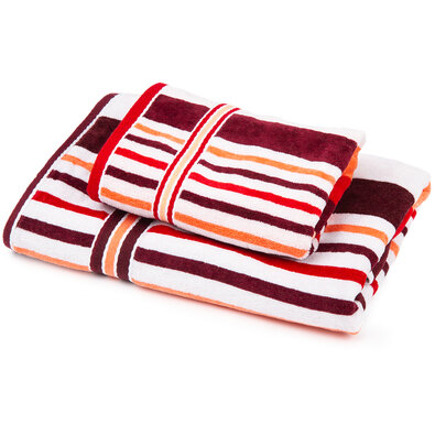 Zestaw Stripes Eva ręcznik i ręcznik kąpielowy, 70 x 140 cm, 50 x 90 cm