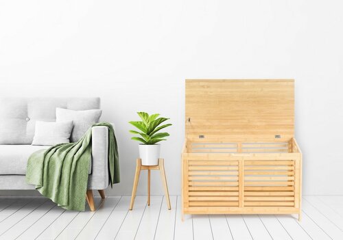 Úložný box G21 76 x 40 x 45 cm, bambusový