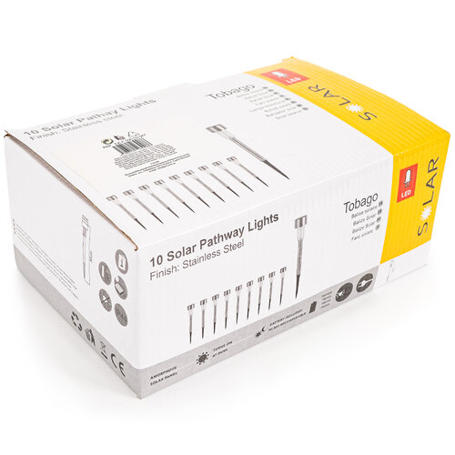 4Home Napelemes LED lámpa szett, 10 db, meleg fehér