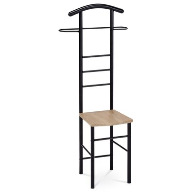 Nemi služabnik 81870 BK črna lak/sonoma hrast, 119cm