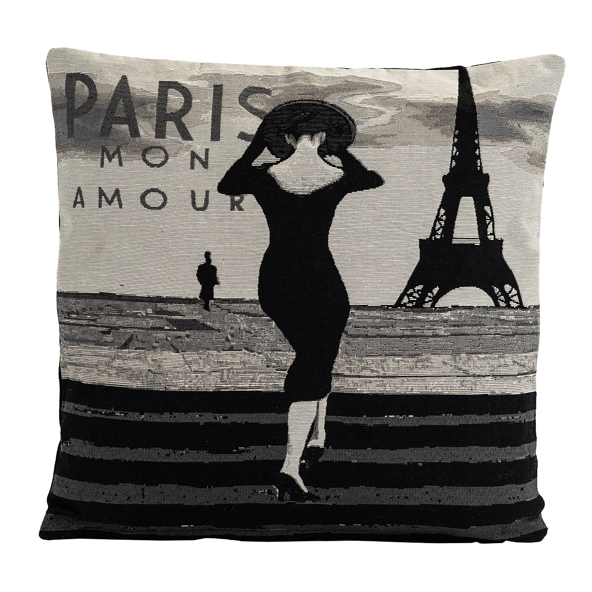 BO-MA Trading Obliečka na vankúšik Gobelín žena v Paríži, 45 x 45 cm