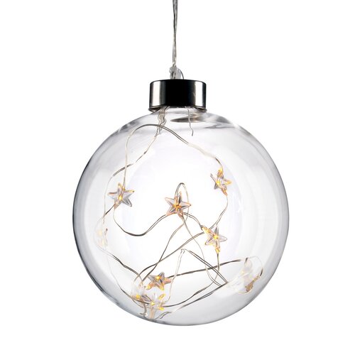 Decorațiune de Crăciun din sticlă Solight 1V204 – Glob, 10 LED-uri