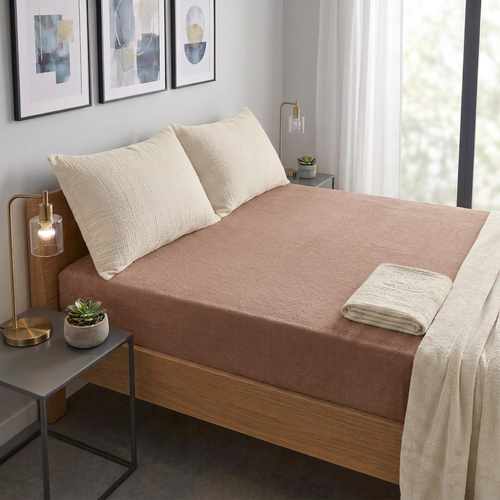 4Home Frottee-Bettlaken IDEAL, zimtfarben, 60 x 120 cm
