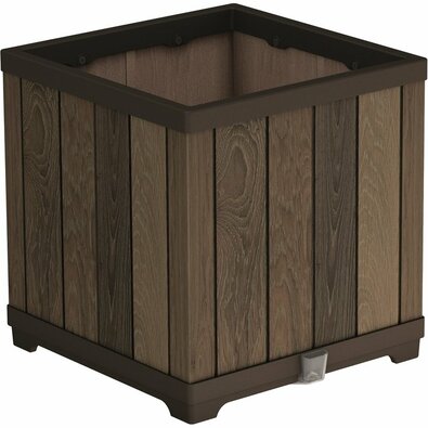 Keter Blumentopf Deco Square 45,5 x 45,5 x 45,5 cm, braun