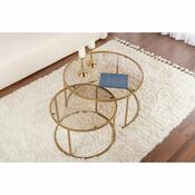 Set de măsuțe de conferință Aurum Gold și Bronze80 cm, 2 buc.