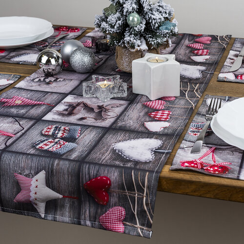 Faţă de masă de Crăciun Decoraţiuni, patchwork, 35 x 35 cm