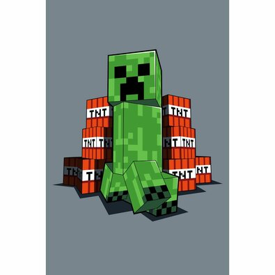 Otroška flis odeja Minecraft TNT, 100 x 150 cm