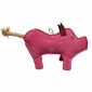 PafDog Ferkel Pinky Hundespielzeug aus Leder und Jute, 28 cm