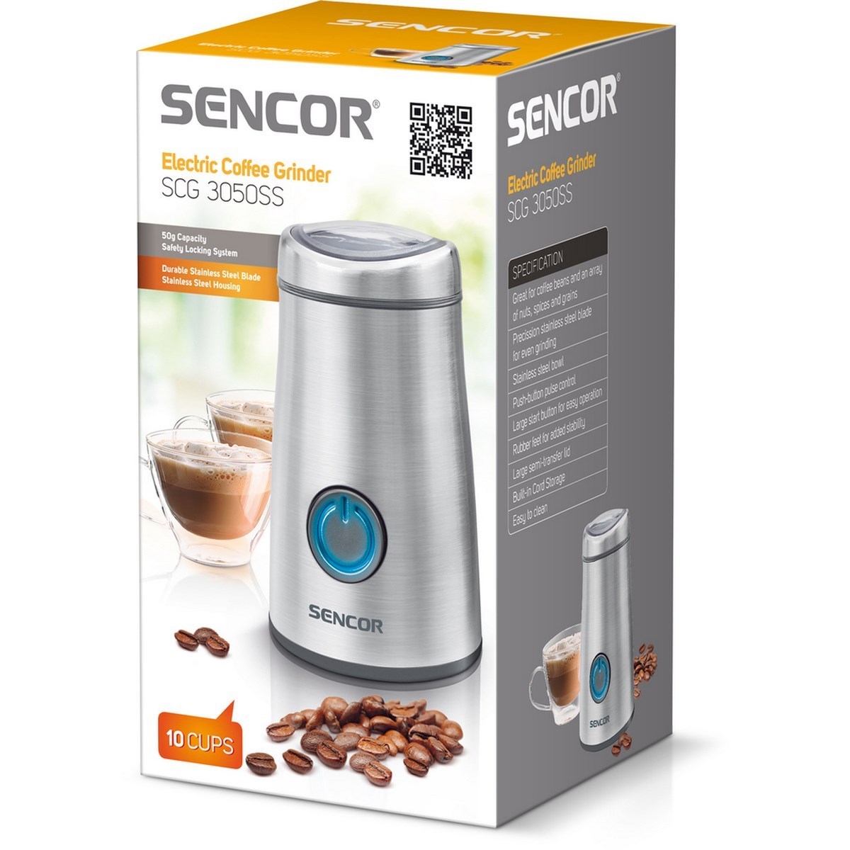 Sencor SCG 3050SS kávédaráló, rozsdamentes acélbólkészült termék 2. képe