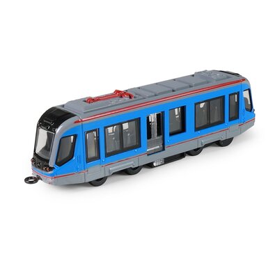 Tramvai din metal Rappa albastru, 20 cm