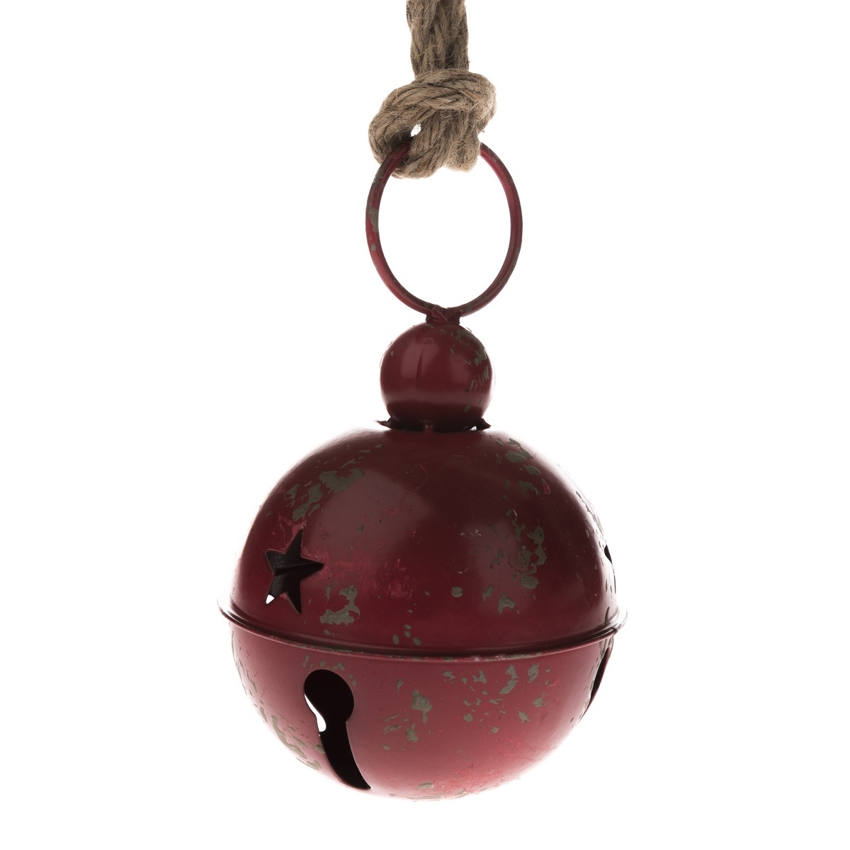 Decor metalic de agățat Clopoțel roșu , 12 x29 cm