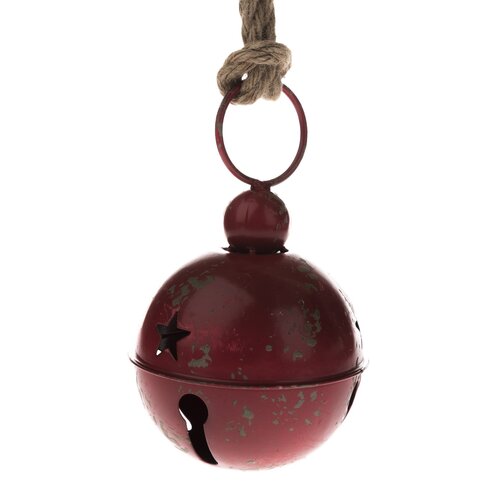 Decor metalic de agățat Clopoțel roșu , 12 x29 cm