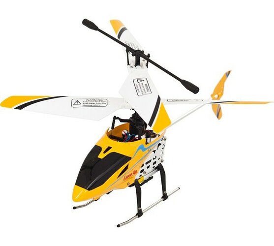 Vnitřní čtyřkanálový 19 cm vrtulník Sparrow, Buddy, bílá + žlutá
