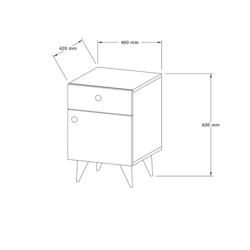 Măsuță de noptieră Pila Walnut
